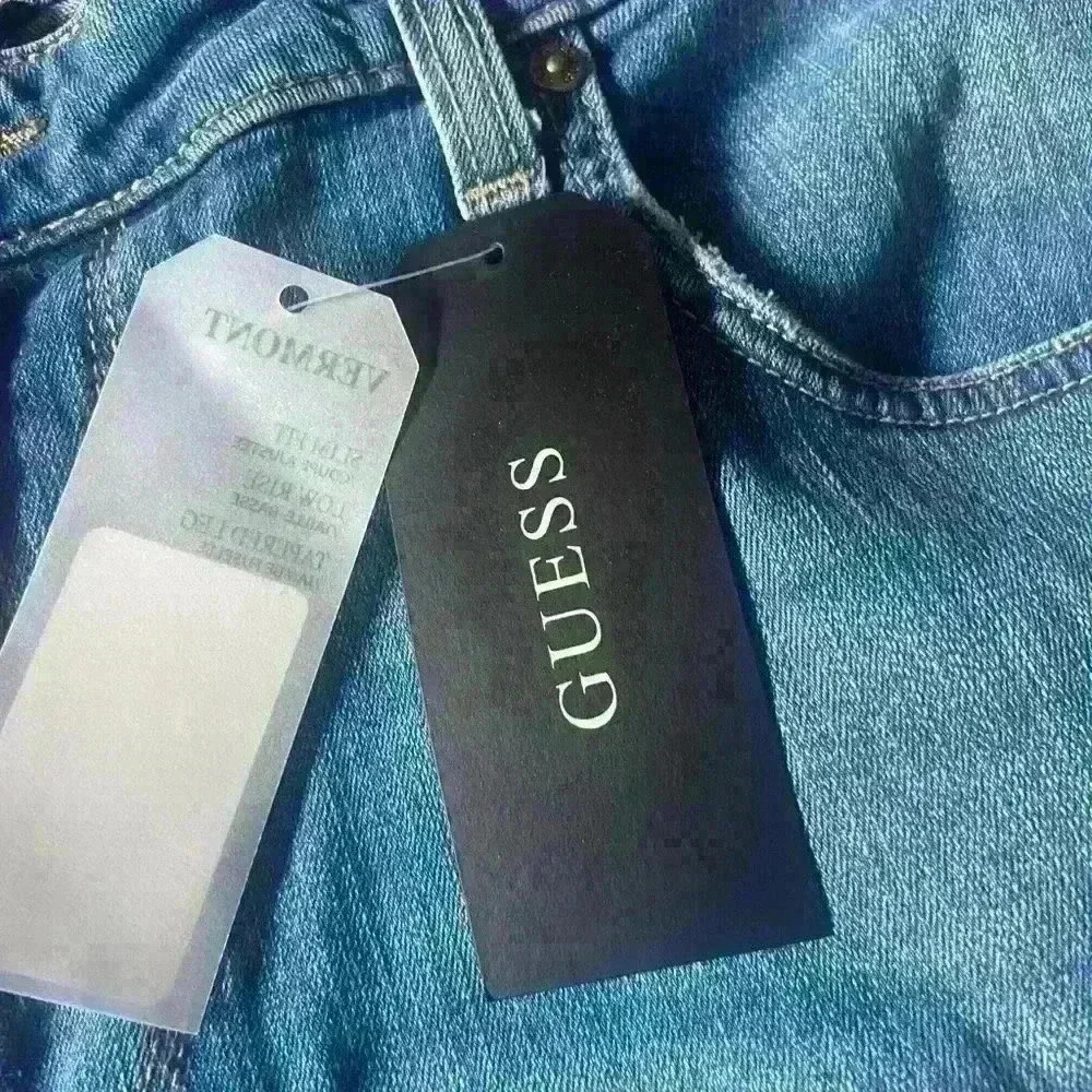 Men’s GUESS LOS ANGELES Jeans, Slim Fit, Low Rise, Tapered Leg, 38x32 Denim NWT - Picture 3 of 7